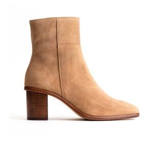 Patina (Portland Leather) Vero Suede Square Toe Boots in Taupe